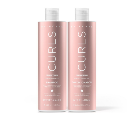 Jacques Janine Kit Hair Care Curls Shampoo 450ml Condicionador 440ml nutritivo definidor