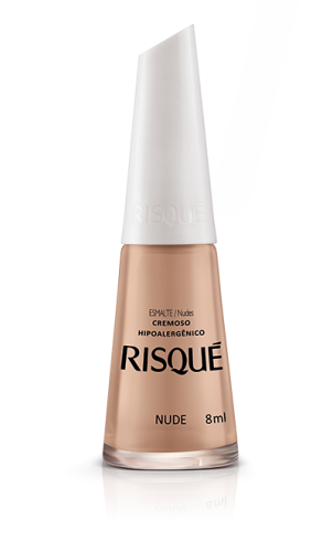 Risqué Esmalte Nude Cremoso 8ml elegante sofisticado hipoalergênico