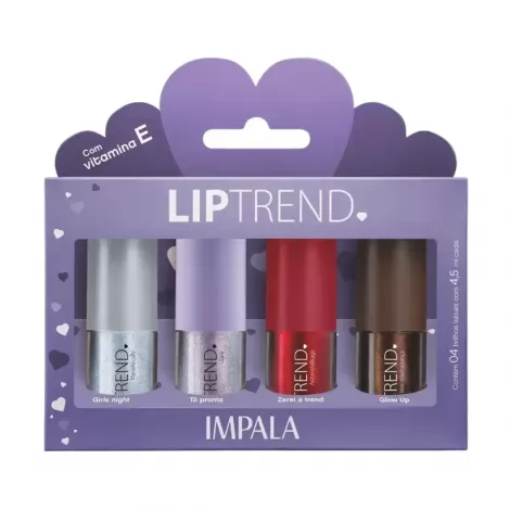 Kit Impala POV 4 Gloss Lip Trend brilho hidratante vegano hipoalergênico