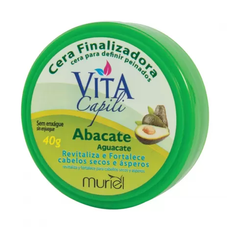 Muriel Cera Finalizadora Capilar Vita Capili Abacate 40g hidratante modeladora