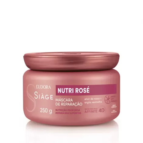 Eudora Siàge Máscara Nutri Rosé 250g nutritiva fortalecedora