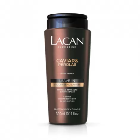 Leave-in Lacan Multifinalizador Caviar e Pérolas 300ml hidratante reconstrutor