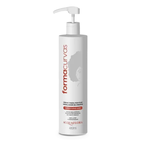 Creme Pentear Modelador Crespos Acquaflora Forma Curvas 480ml definição duradoura proteção solar hidratação intensiva