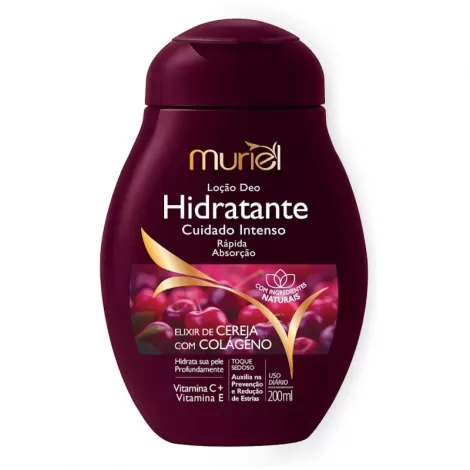 Muriel Creme Hidratante Corporal Elixir de Cereja 200ml hidratante desodorante