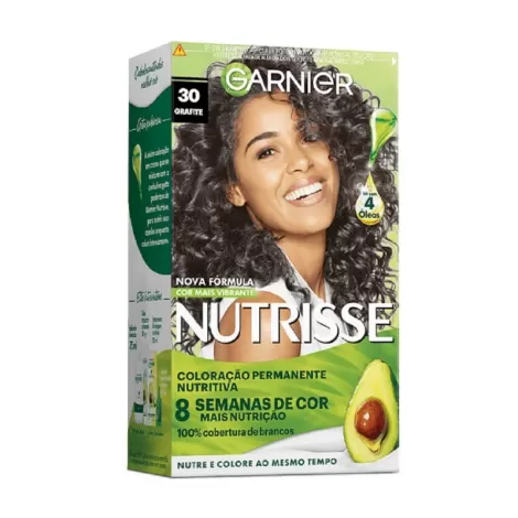 Tintura Permanente Nutrisse Creme 30 Grafite 40ml nutritiva hidratante