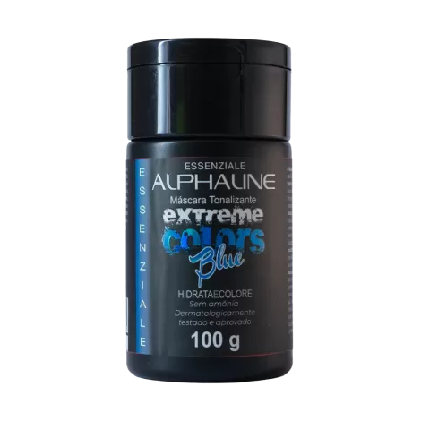 Alpha Line Tonalizante Máscara Extreme Colors 100g Blue hidratação brilho cor intensa