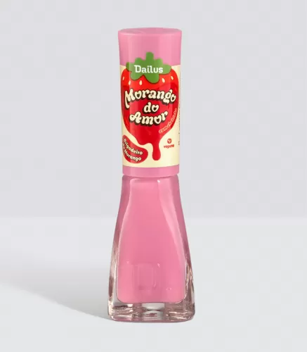 Esmalte Dailus Morango do Amor Brigadeiro de Morango 8ml brilho intenso secagem rápida