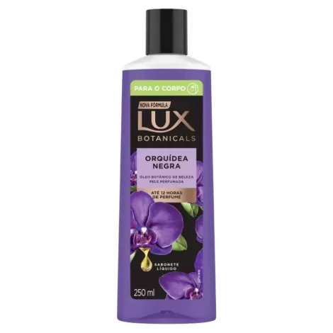 Lux Sabonete Líquido Botanicals Orquídea Negra 250ml hidratante perfumado