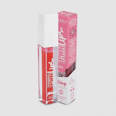 Vizzela Gloss Labial Power Lips Tint 4g hidratante volumizador