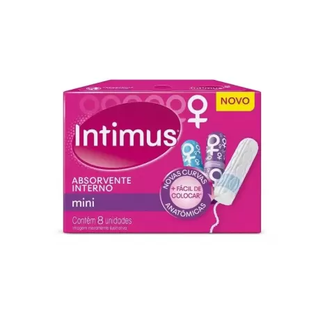 Intimus Absorvente Interno Mini 8 unidades fluxo leve cobertura suave