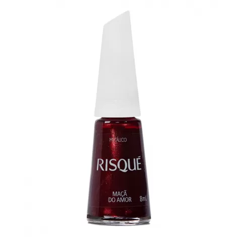 Risqué Esmalte Maçã do Amor 8ml brilho intenso hipoalergênico