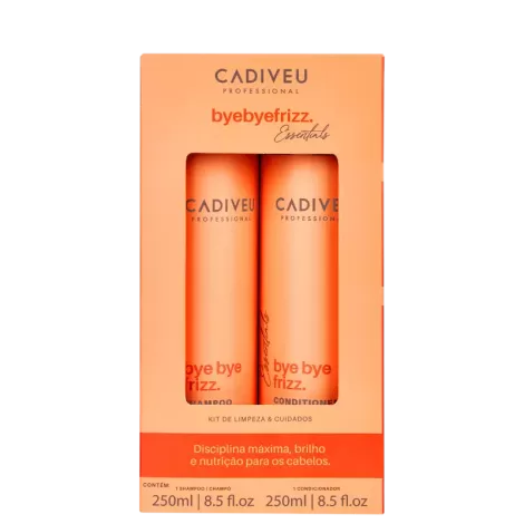 Cadiveu Essentials Bye Bye Frizz Kit Shampoo 250ml Condicionador 250ml hidratante disciplinante