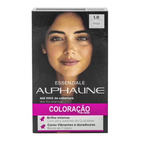 Tinta Alpha Line Essenziale 1.0 Preto 40ml permanente nutritiva antioxidante