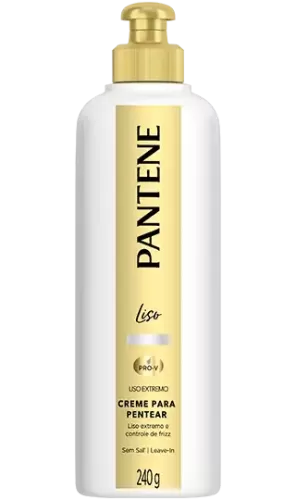 Creme Para Pentear Pantene Liso Extremo 250ml antifrizz protetor