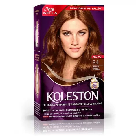 Koleston Tintura 54 Castanho Dourado Acobreado 125g hidratante nutritiva