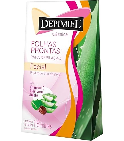 Depimiel Folhas Prontas Depilação Facial Para Todo Tipo De Pele 16un prática delicada