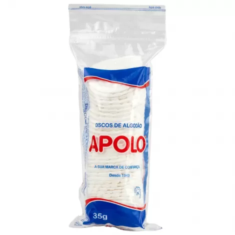 Algodão Hidrófilo em Disco Apolo 35g macio absorvente