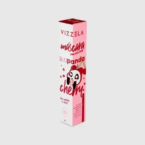 Vizzela Máscara para Cílios No Panda Cherry 5g bordô definidora volumosa vegana