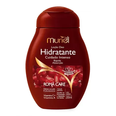 Muriel Loção Hidratante Corporal Romã Care 200ml hidratante desodorante