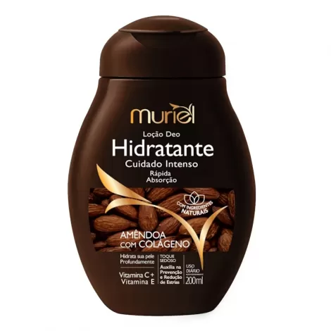 Muriel Loção Hidratante Corporal Amêndoa com Colágeno 200ml hidratante desodorante