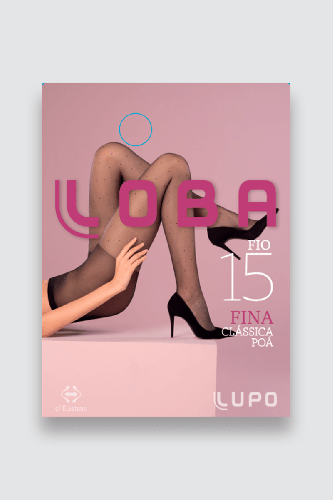 Meia-Calça Lupo Clássica Poá Fio 15 Tamanho M conforto elegância