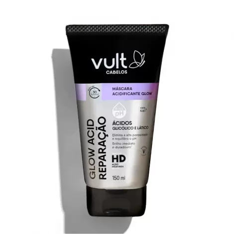 Máscara Acidificante Vult Glow Acid Reparação 150ml reconstrutora anti-porosidade