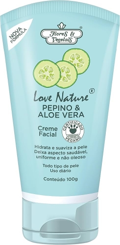 Flores & Vegetais Máscara Facial Detox Pepino Aloe Vera 150ml purificante refrescante