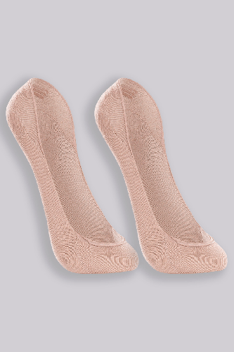 Lupo meia sapatilha invisível nude P kit 2 pares confortável antiderrapante