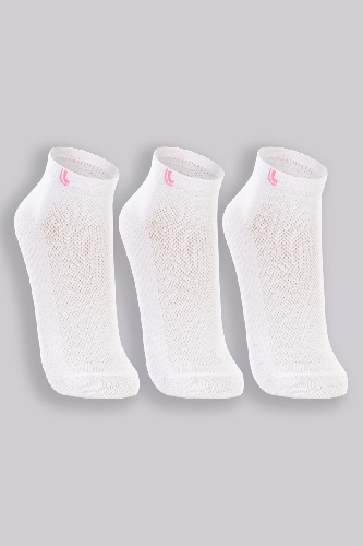 Kit 3 Meias Lupo Cano Curto Feminina Tamanho M branca conforto ajuste