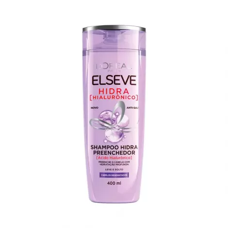Elseve Shampoo Hidra Hialurônico Preenchedor 400ml hidratante fortalecedor