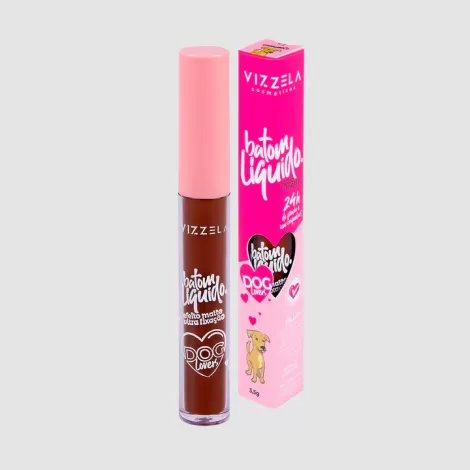 Batom Líquido Vizzela Caramelo Dog Lovers 3,5g matte vegano