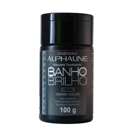 Alpha Line Banho de Brilho Intensificador 100g Cinza hidratação neutralização brilho capilar