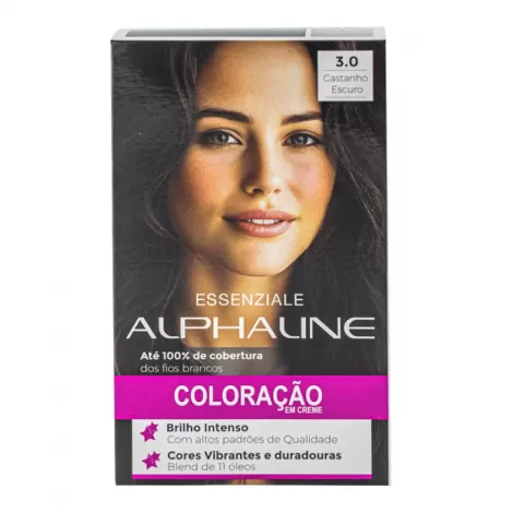 Tinta Alpha Line Essenziale 3.0 Castanho Escuro 40ml permanente nutritiva antioxidante