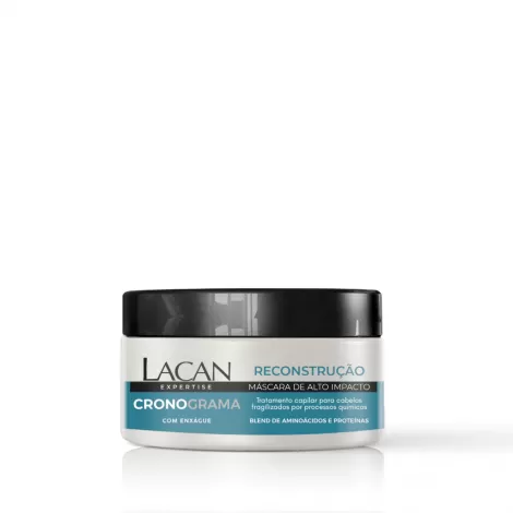 Máscara Capilar Lacan Alto Impacto Cronograma Reconstrução 300g fortalecedora nutritiva