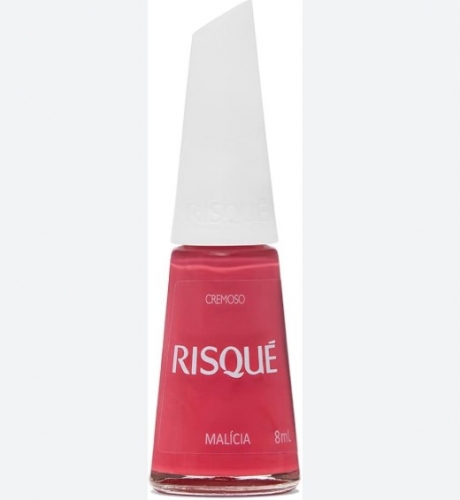 Risqué Esmalte Cremoso Malícia 8ml brilho intenso hipoalergênico