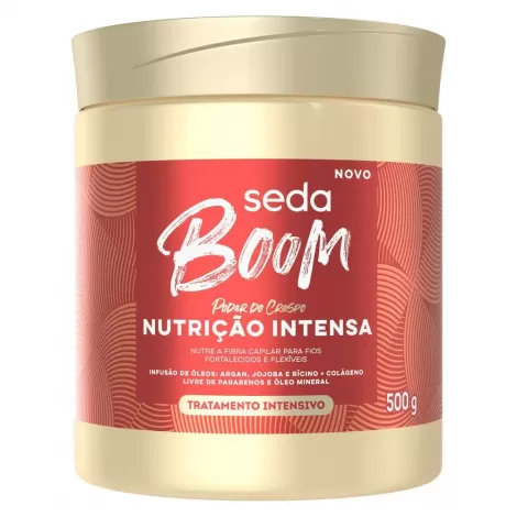 Máscara de Tratamento Seda Boom Nutrição Intensiva 500g nutritiva reparadora