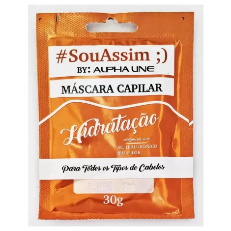 Alpha Line Sachê Máscara Hidratação 30g tratamento capilar hidratação intensa