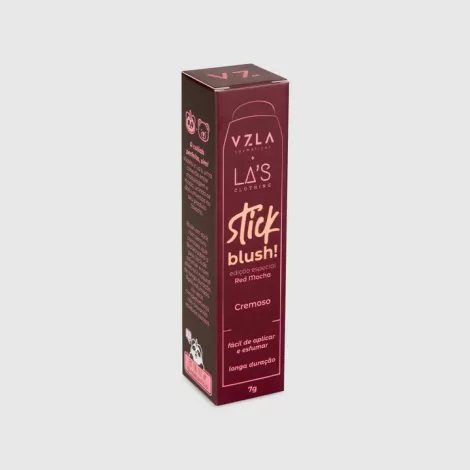 Vizzela Stick Blush Red Mocha 7g cremoso multifuncional hidratante duradouro