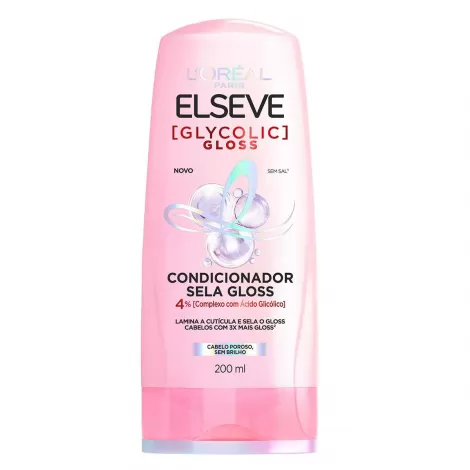Elseve Condicionador Glycolic Gloss 200ml hidratante iluminador