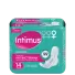 Intimus Absorvente Antibacteriano 14 unidades ultrafino com abas proteção antibacteriana